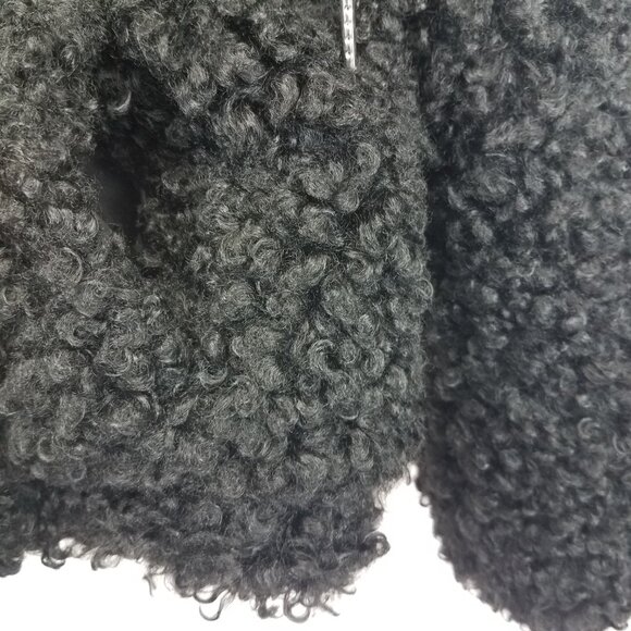 NEW Walter Baker Size M Amanda Fuzzy Jacket in Black Hooded NWT $398 - Picture 3 of 10